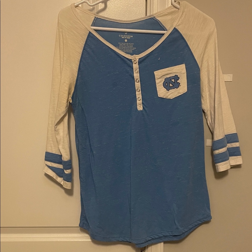 Colosseum Kids Blue and Cream Long Sleeve Tee